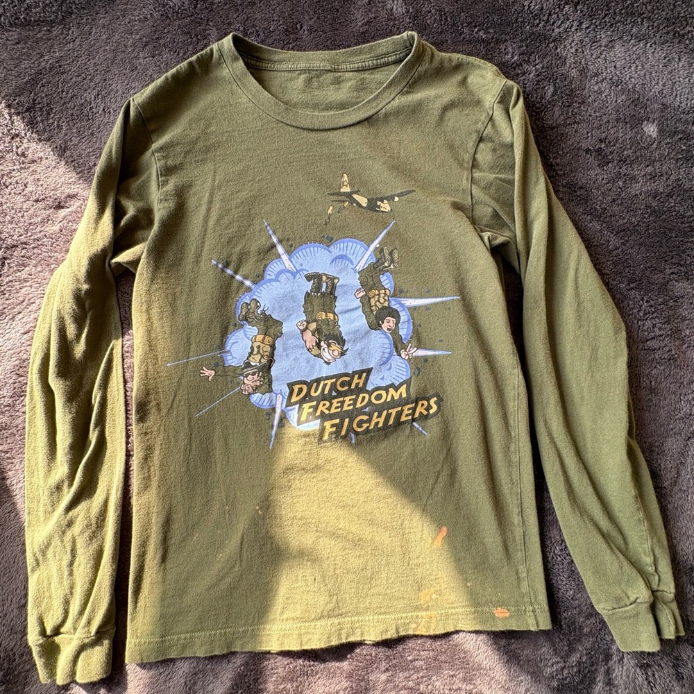 Dutch Bros Olive Green 'Dutch Freedom Fighters' Long Sleeve Tee